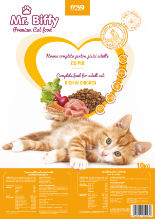 Hrana uscata pentru pisici Mr. Biffy, Pui, 10kg [1]