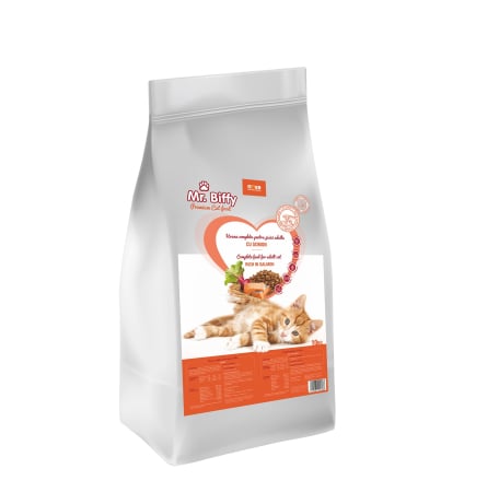 Hrană uscată - Hrana uscata pentru pisici Mr. Biffy, Somon, 10kg