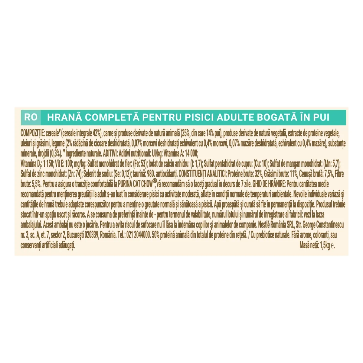 Hrana uscata pentru pisici Purina Cat Chow Hairball, Pui, 1.5kg [5]