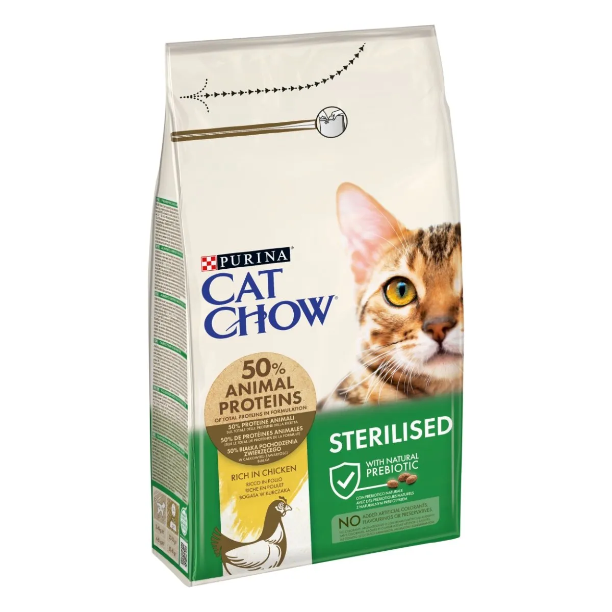 Hrană uscată - Hrana uscata pentru pisici Purina Cat Chow Sterilised, Pui, 1.5kg