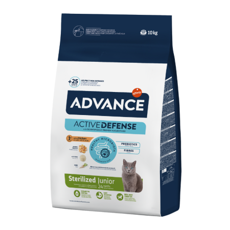 Hrană uscată - Hrana uscata pentru pisici sterilizate Advance Junior Sterilised, Pui, 10 kg