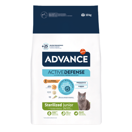 Hrana uscata pentru pisici sterilizate Advance Junior Sterilised, Pui, 10 kg [1]