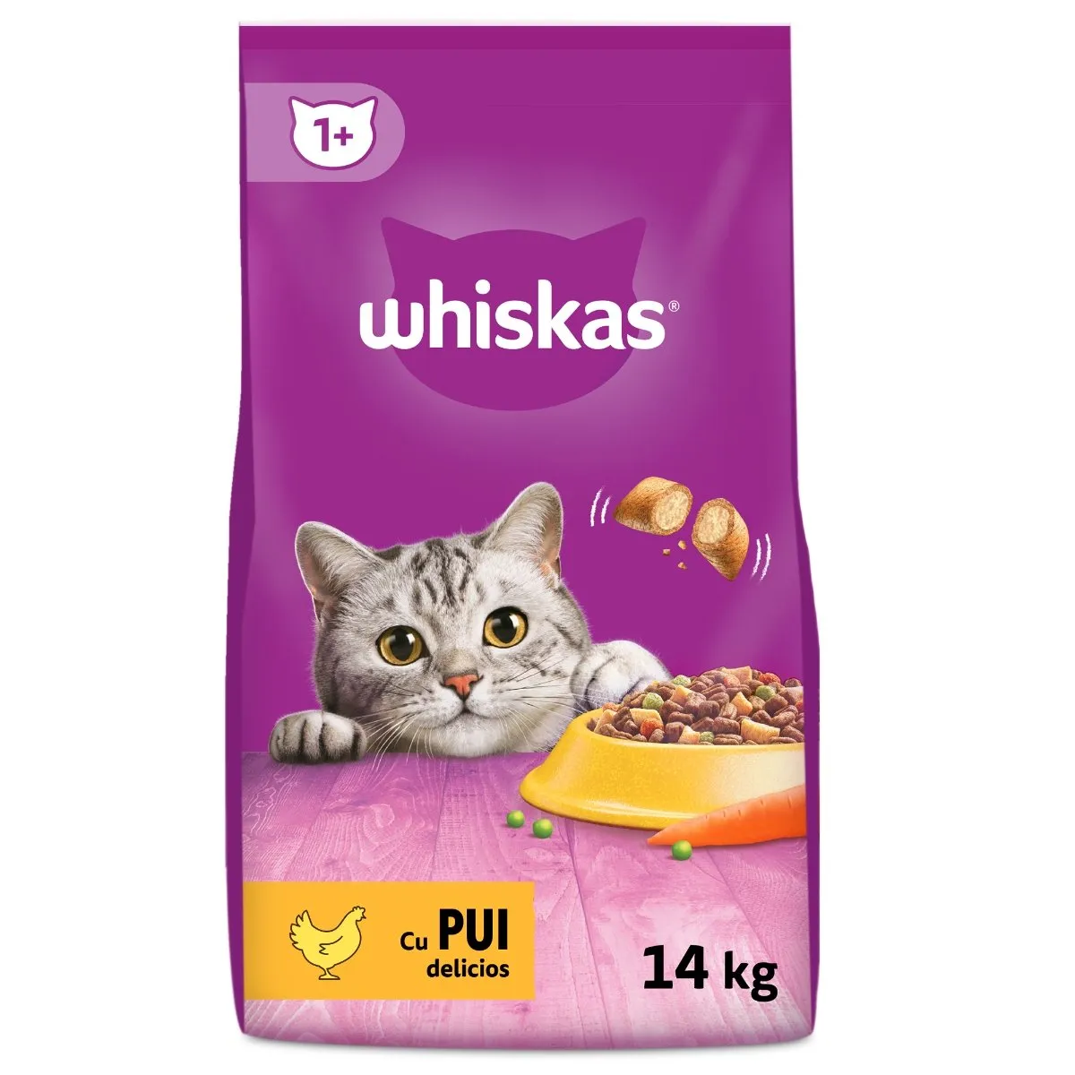 Hrană uscată - Hrana uscata pentru pisici Whiskas Adult, Pui, 14kg