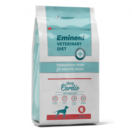 Câini - Hrana uscata terapeutica pentru caini Eminent Veterinary Diet, Dog Cardio, Porc, 2.5kg
