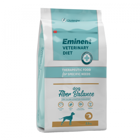 Câini - Hrana uscata terapeutica pentru caini Eminent Veterinary Diet, Dog Fiber Balance, Porc, 2.5kg