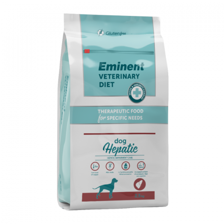 Câini - Hrana uscata terapeutica pentru caini Eminent Veterinary Diet, Dog Hepatic, Pui, 2.5kg