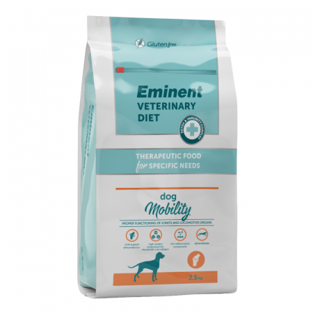 Câini - Hrana uscata terapeutica pentru caini Eminent Veterinary Diet, Dog Mobility, Pui, 2.5kg