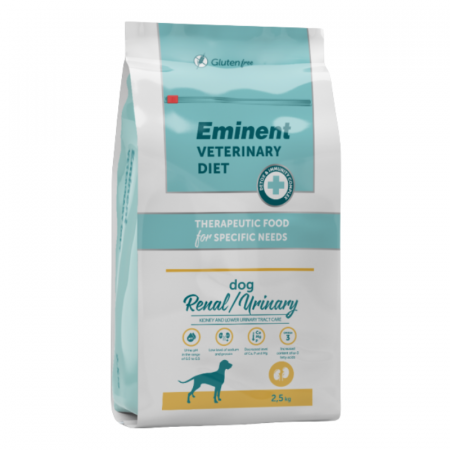 Câini - Hrana uscata terapeutica pentru caini Eminent Veterinary Diet, Dog Renal/Urinary, Peste, 2.5kg