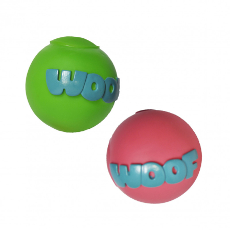Jucării - Jucarie pentru caini DOG TOY, Minge Woof, 8 cm