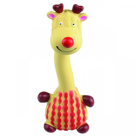 Jucării - Jucarie pentru caini Tatrapet, girafa, 20 cm, galben