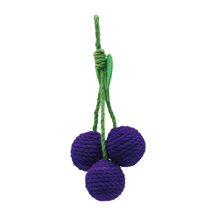 Jucării - Jucarie pentru pisici Croci, Strugure, Mov, 20 x 10 x 4.5 cm