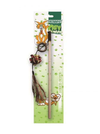 Jucării - Jucarie pentru pisici Tatrapet Caty Natural, undita cu inel si glob, 50 cm