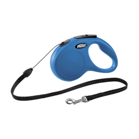 Lese - Lesa retractabila pentru caini Flexi Classic, M, 5m, cu snur, albastru