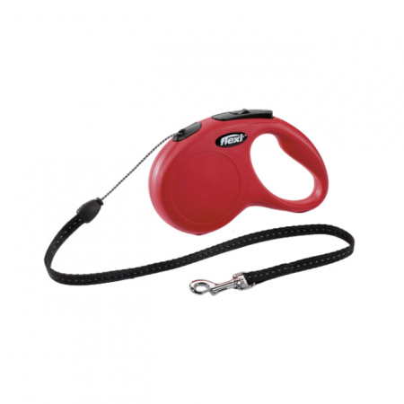 Lese - Lesa retractabila pentru caini Flexi Classic, XS, 3m, cu snur, rosu