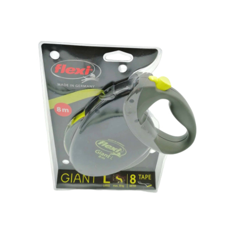 Lesa retractabila pentru caini Flexi, Giant L, 8m, reflectorizanta, verde neon [0]