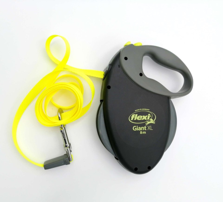 Lese - Lesa retractabila pentru caini Flexi, Giant XL, 8m, reflectorizanta, verde neon