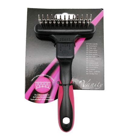 Perie pentru caini Croci Vanity, dinti dubli, tip grebla [1]