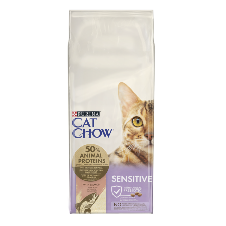 PURINA CAT CHOW Sensitive bogata in somon, hrana uscata pentru pisici, 1.5 kg [0]