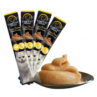 Recompense cremoase pentru pisici Fine Cat Exclusive, Pui si creveti, 4 x 15g [2]