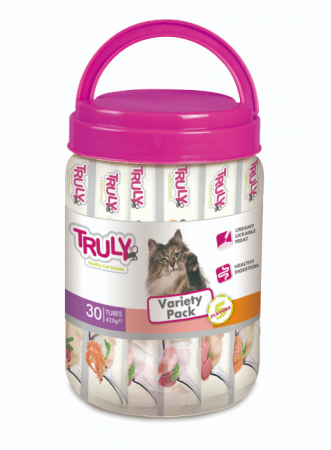 Recompense - Recompense cremoase pentru pisici Truly, Mix, 420g, 30 bucati