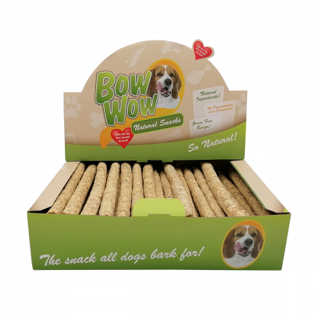 Recompense - Recompense pentru caini Bow Wow, Sticks cu burta de vita, 50 bucati