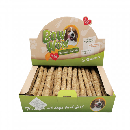 Recompense - Recompense pentru caini Bow Wow, Sticks cu plamani de vita, 50 bucati