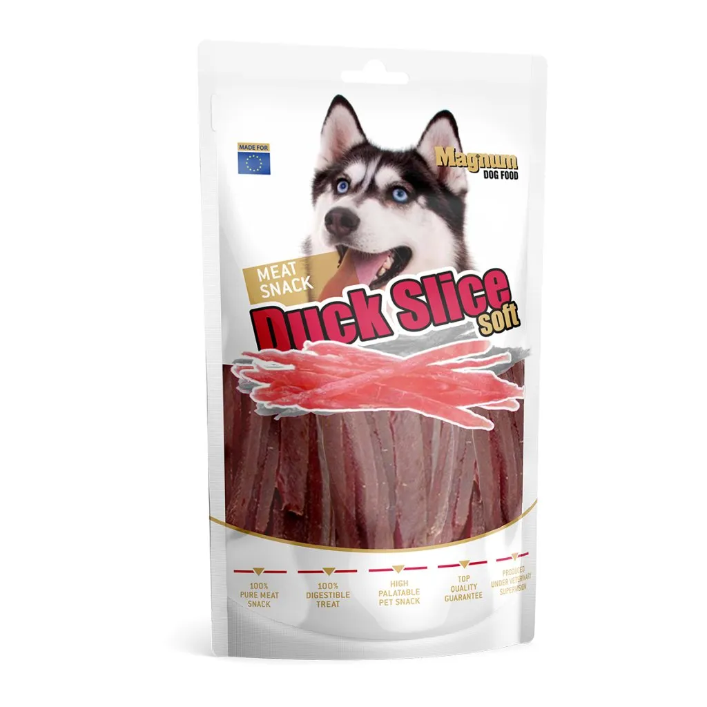 Recompense - Recompense pentru caini Magnum, fasii de rata soft, 80g