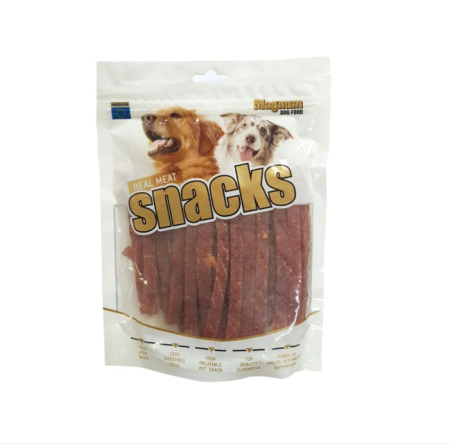 Recompense - Recompense pentru caini Magnum, Fasii din carne, piept de pui, 250g
