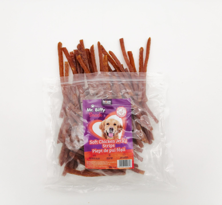 Recompense pentru caini Mr. Biffy, fasii piept de pui soft, 500g [4]
