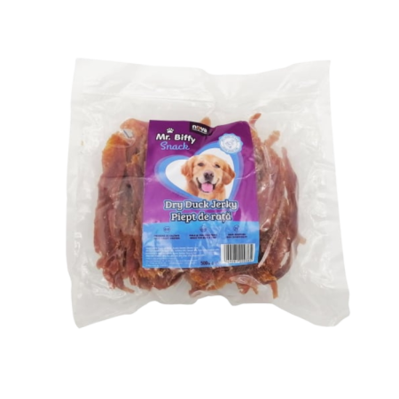 Recompense - Recompense pentru caini Mr. Biffy, piept de rata, 500g