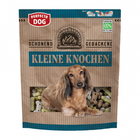 Câini - Recompense pentru caini Perfecto Dog, biscuiti oase mici, 400g