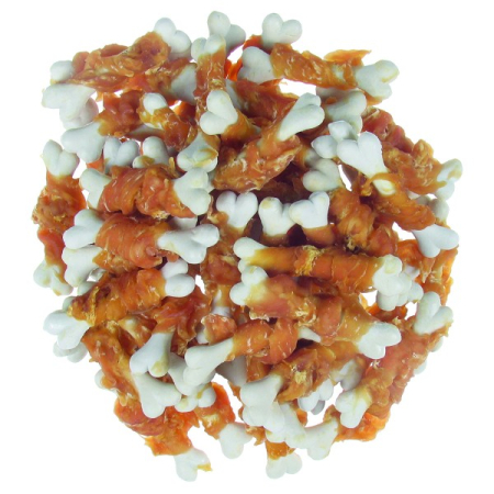 Recompense - Recompense pentru caini Tatrapet, oase calciu cu pui, 8 cm, 500g