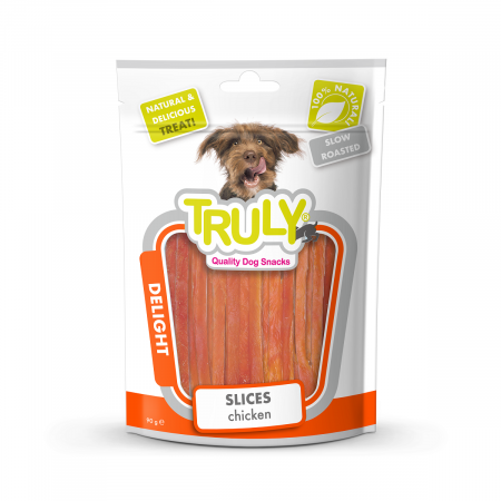 Recompense - Recompense pentru caini Truly, fasii de pui, 360g