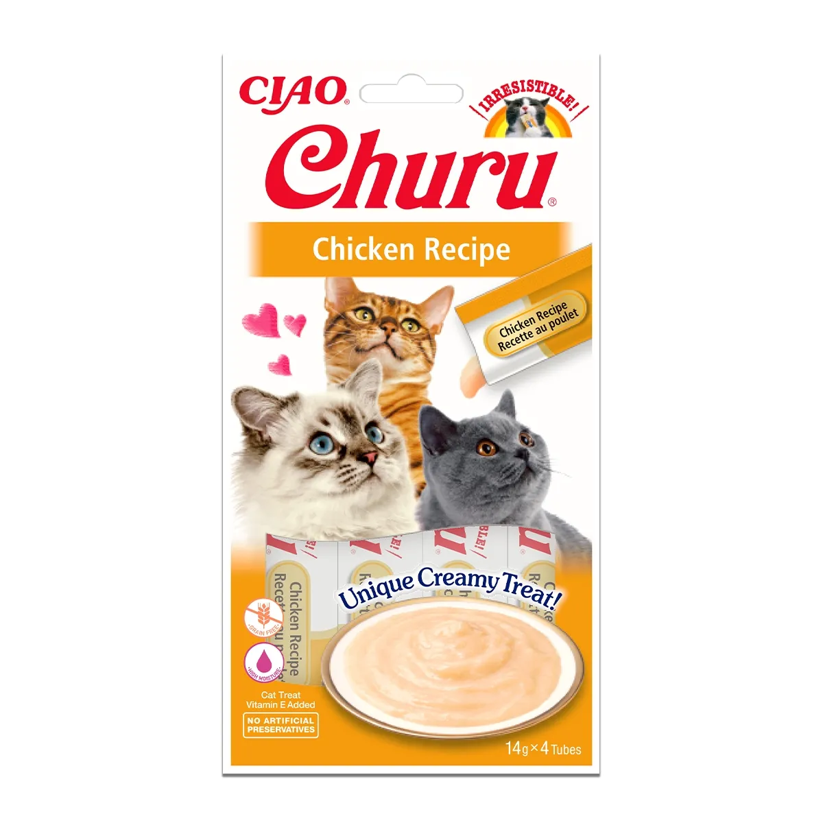 Recompense - Recompense pentru pisici Inaba Ciao Churu, Piure, Pui, 4 x 14g