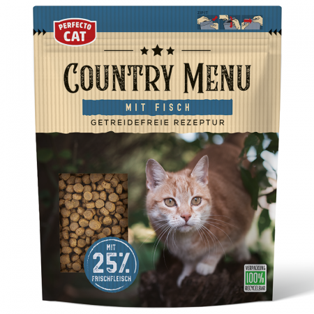 Hrană umedă - Hrana uscata pentru pisici Perfecto Cat, Country Menu peste, 500g