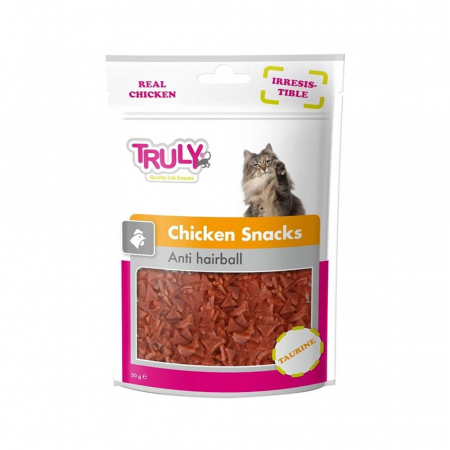 Recompense - Recompense pentru pisici, Truly, anti hairball cu pui, 50 g