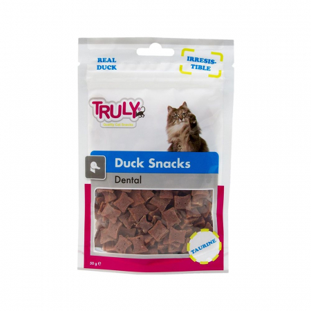 Recompense - Recompense pentru pisici, Truly, Dental cu rață, 50g