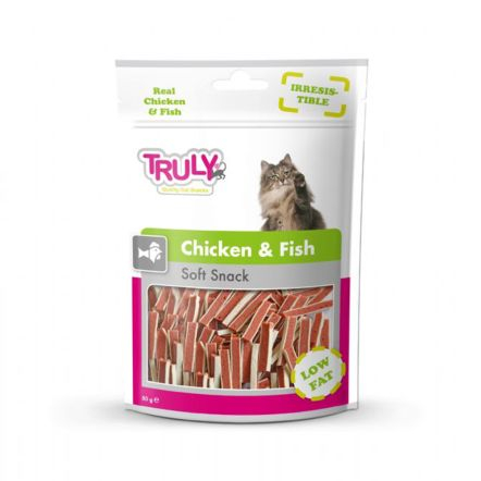 Recompense - Recompense pentru pisici, Truly, soft snacks cu pui și pește, 50g
