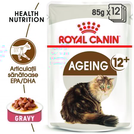 Pisici - Hrana umeda pentru pisici Royal Canin Ageing 12+, Senior, 12 x 85g