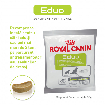 Recompense - Royal Canin Educ recompensa hipocalorica pentru caine, 50 g
