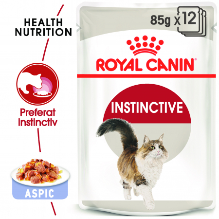 Hrană umedă - Royal Canin Instinctive Adult hrana umeda pisica (aspic), 12 x 85 g