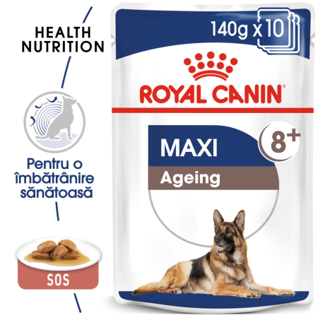 Câini - Hrana umeda pentru caini Royal Canin Maxi Ageing, 10 x 140g