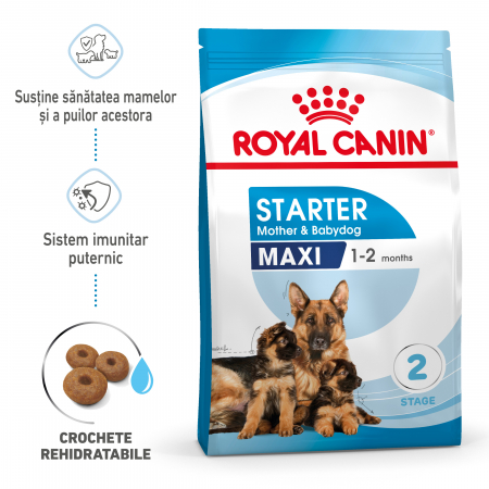 Hrană uscată - Royal Canin Maxi Starter Mother & Babydog, mama si puiul, hrana uscata caine, 15 kg
