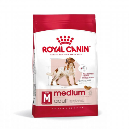 Hrană uscată - Royal canin Medium Adult, hrana uscata caini, 12kg