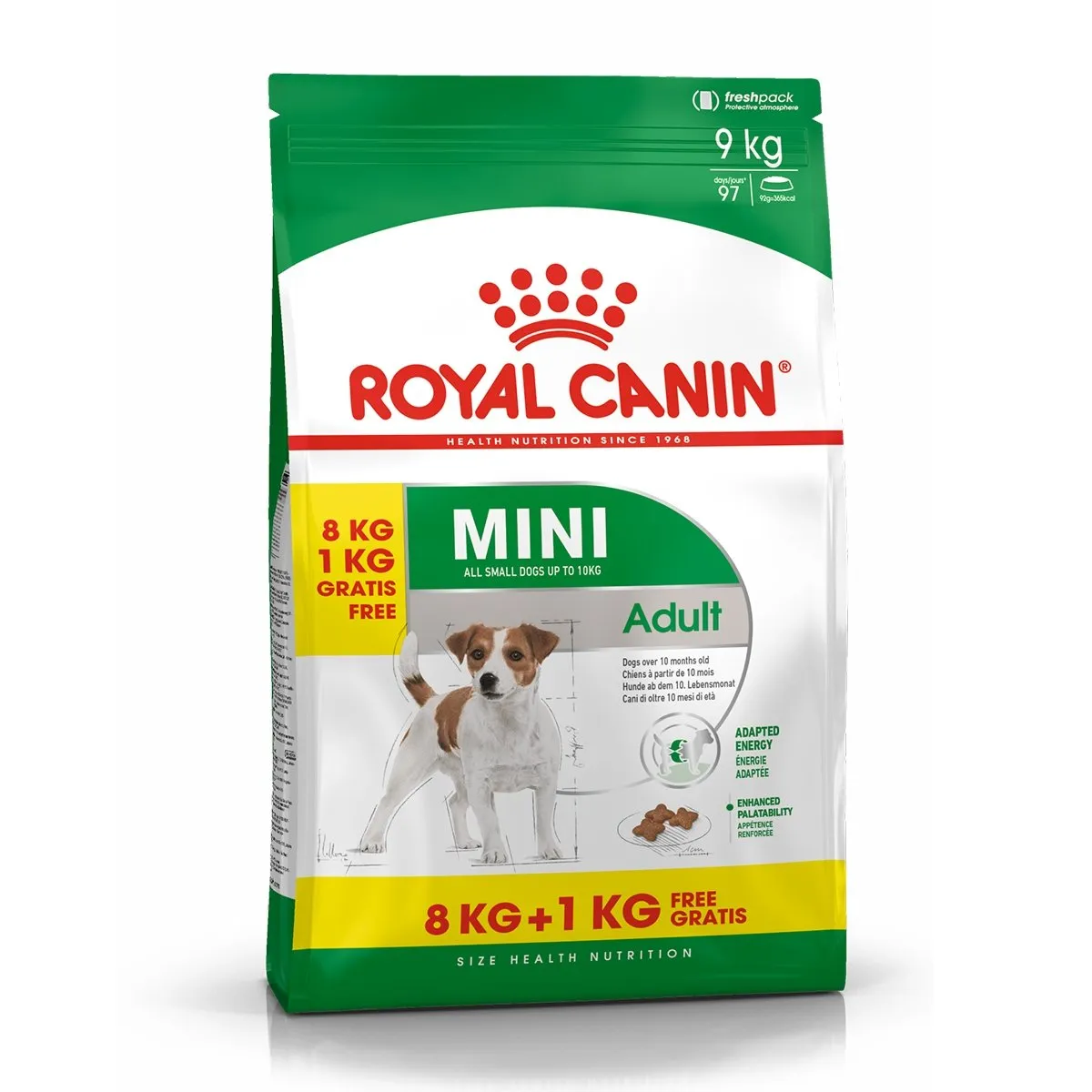 Câini - Royal Canin Mini Adult hrana uscata caine, 8 kg + 1 kg