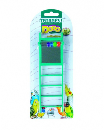 Accesorii - Scara cu oglinda pentru pasari Tratapet Dodo, 21 cm
