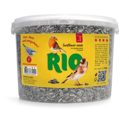 Păsări - Seminte de floarea soarelui pentru pasari salbatice Rio, 2kg
