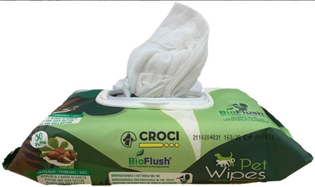 Servetele umede pentru caini si pisici Croci, biodegradabile, cu migdale si unt de shea, 30 bucati [1]