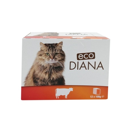 Hrană umedă - Hrana umeda pentru pisici Eco Diana, Vita, 12 x 100g