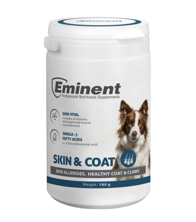 Suplimente - Supliment nutritiv pentru caini Eminent Skin & Coat, pudra, 180g